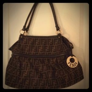 Authentic Fendi Zucca Chef large shoulder bag